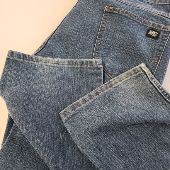 Key Flex Denim Jeans Men's Size 38x34 Blue Denim - Picture 7 of 10